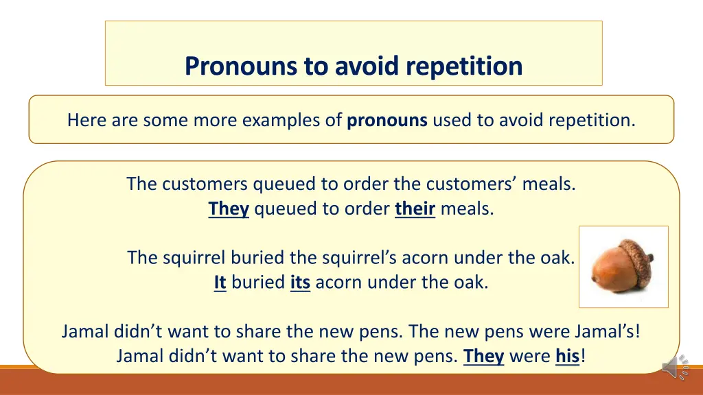 pronouns to avoid repetition 1