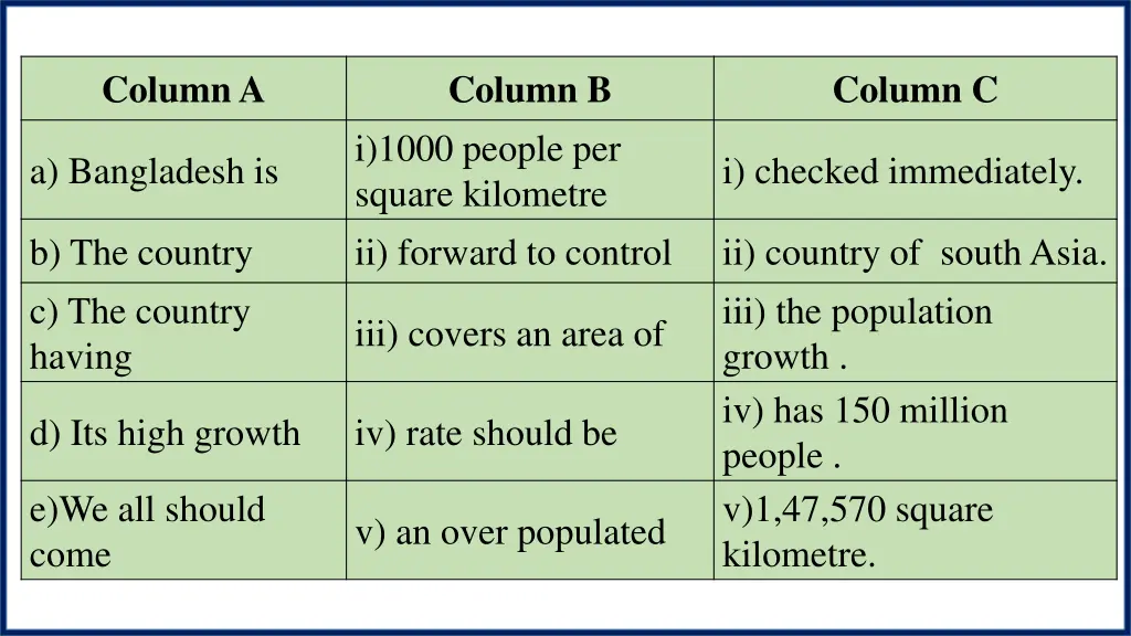 column a 2