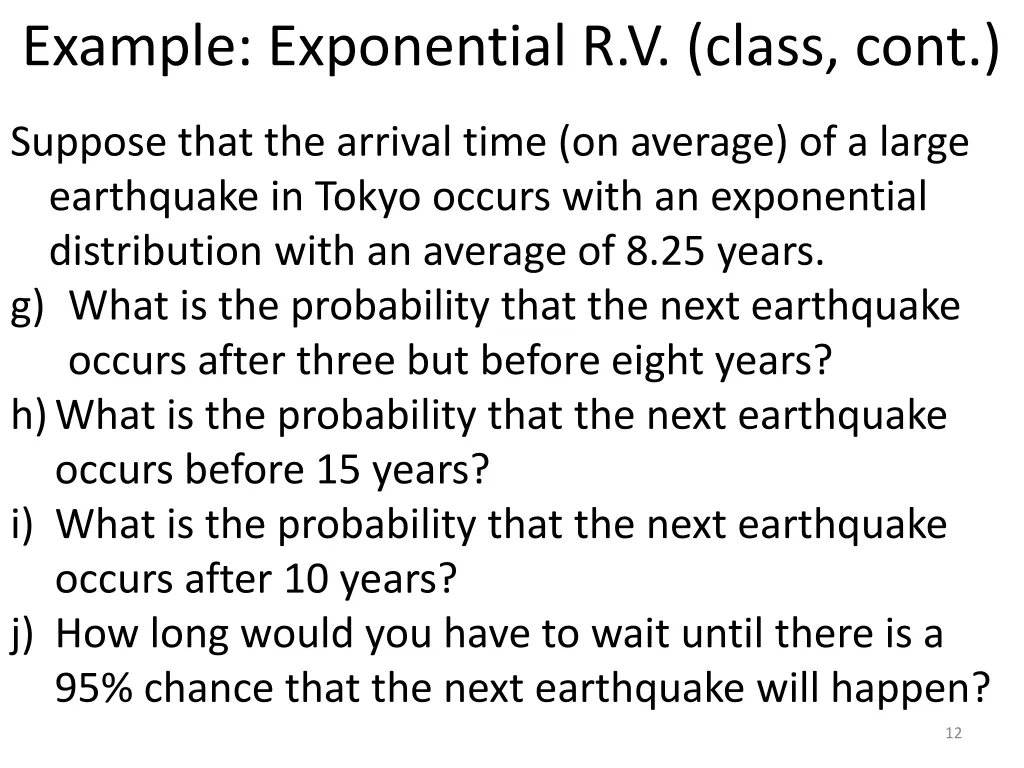 example exponential r v class cont