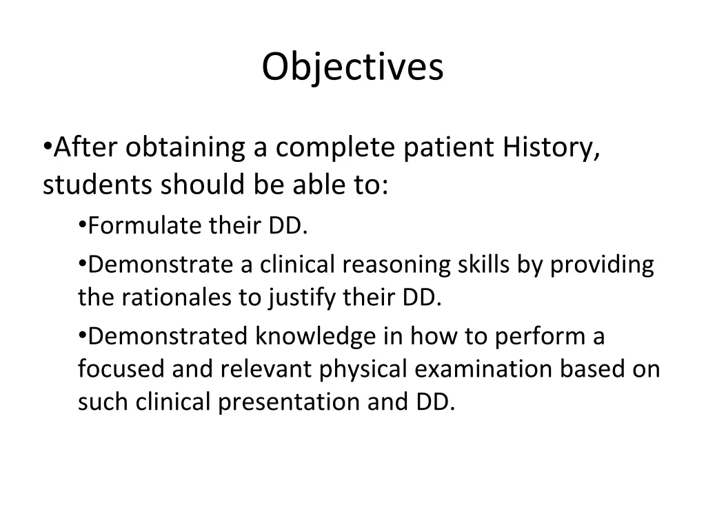 objectives 1