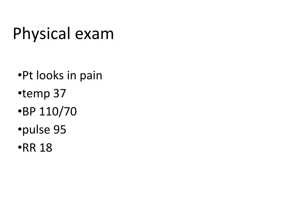 physical exam