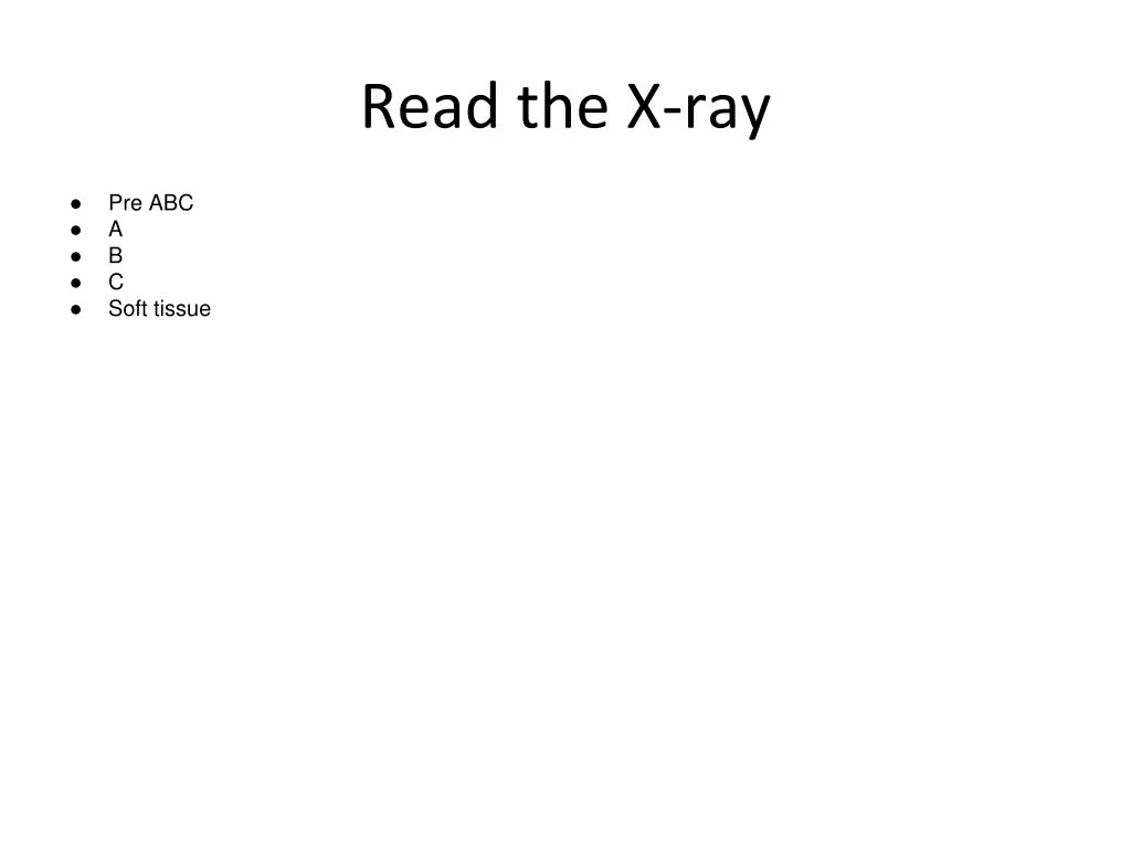 read the x ray