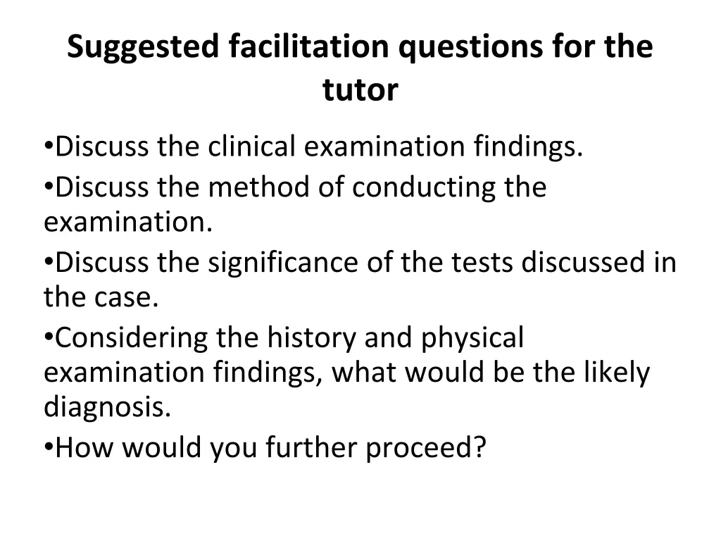 suggested facilitation questions for the tutor 1