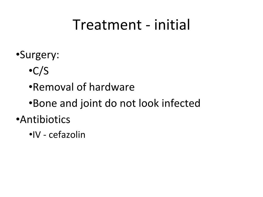 treatment initial