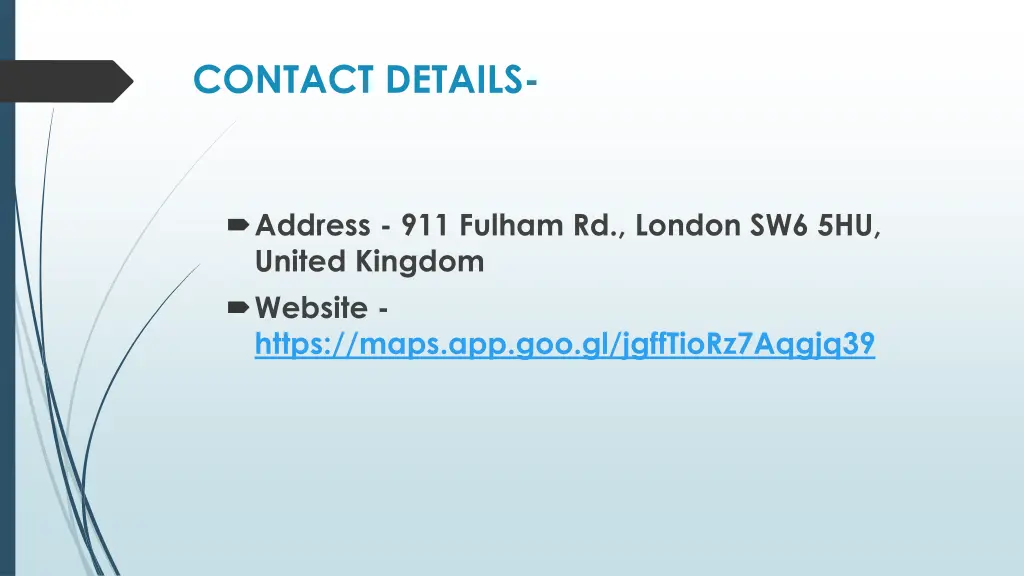 contact details