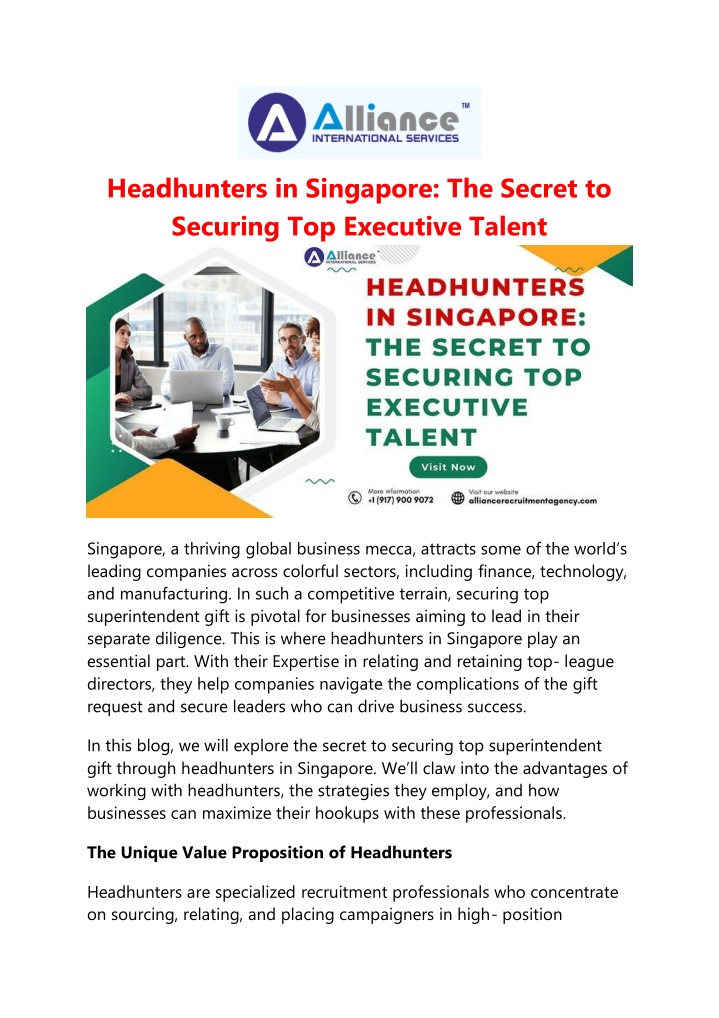 headhunters in singapore the secret to securing