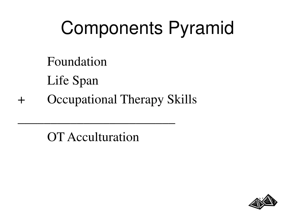 components pyramid