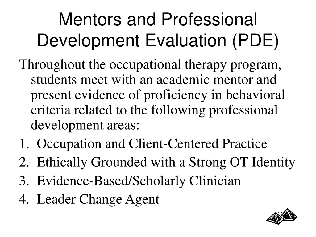 mentors and professional development evaluation