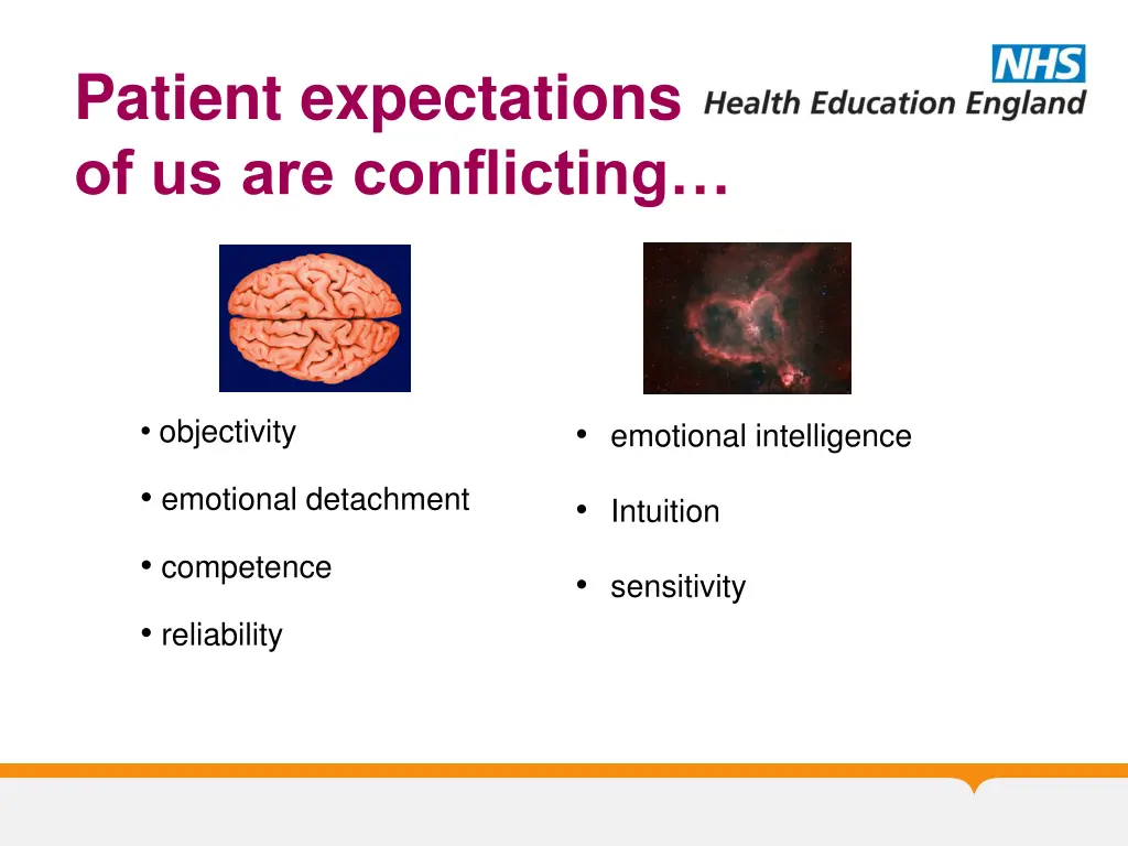 patient expectations of us are conflicting