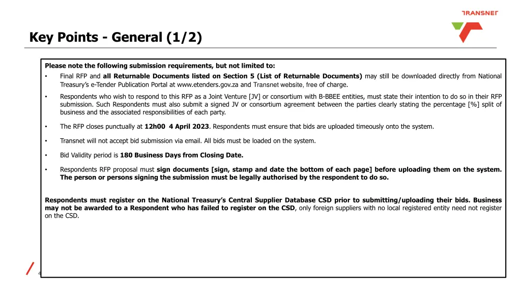 key points general 1 2