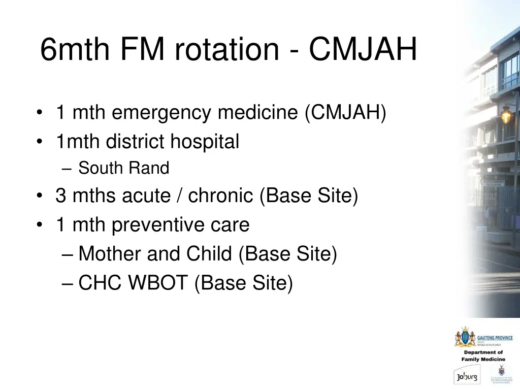 6mth fm rotation cmjah