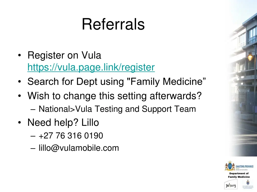 referrals