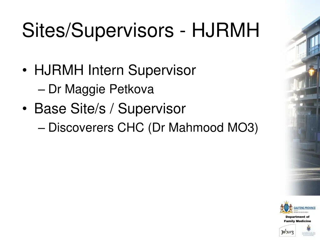 sites supervisors hjrmh