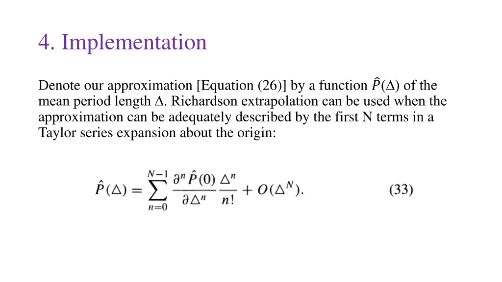 4 implementation