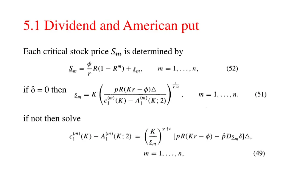 5 1 dividend and american put 2