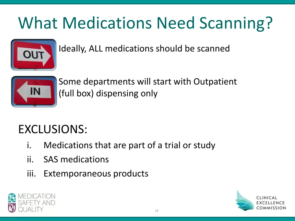 what medications need scanning