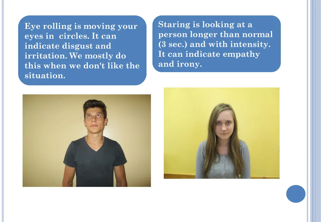 staring is looking at a person longer than normal