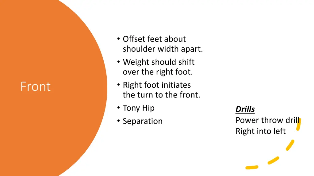 offset feet about shoulder width apart weight 1