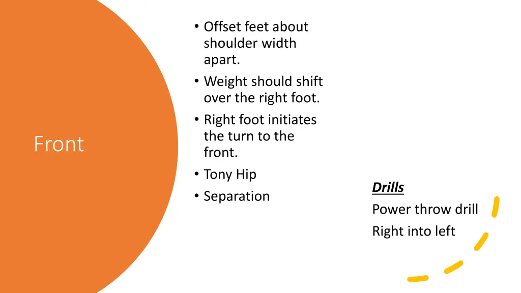 offset feet about shoulder width apart weight