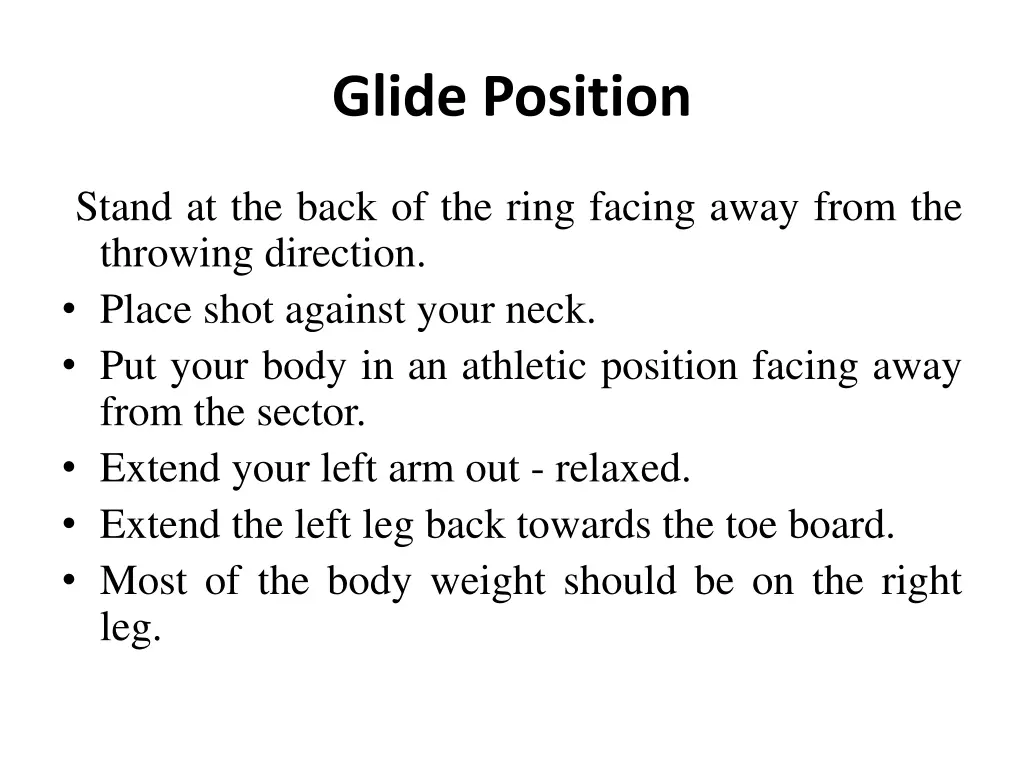 glide position