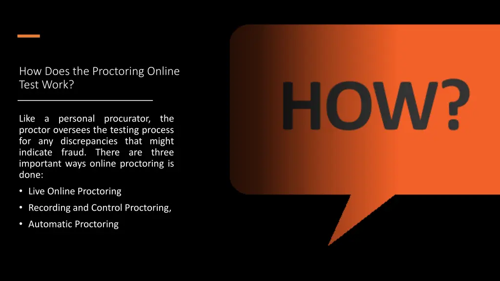 how does the proctoring online test work