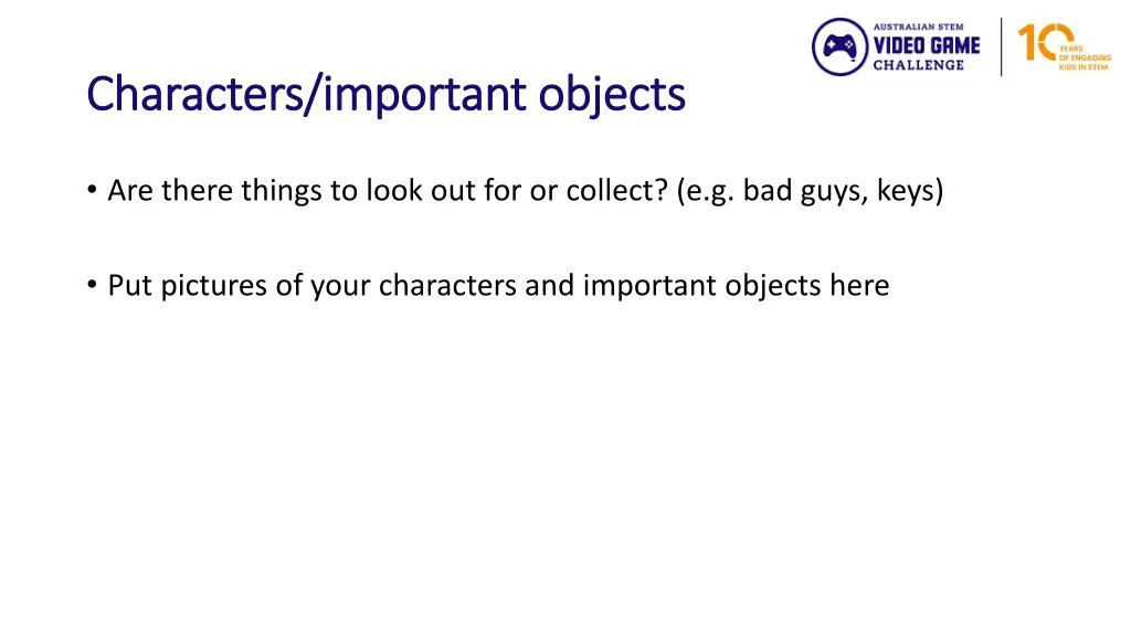 characters important objects characters important