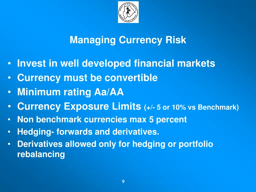 managing currency risk