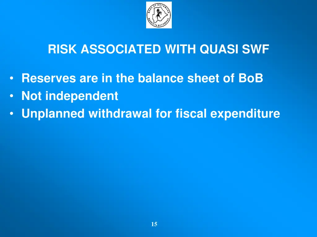 risk associated with quasi swf