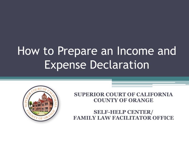 how to prepare an income and expense declaration