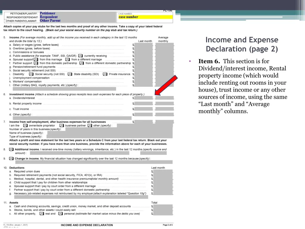 income and expense declaration page 2 11