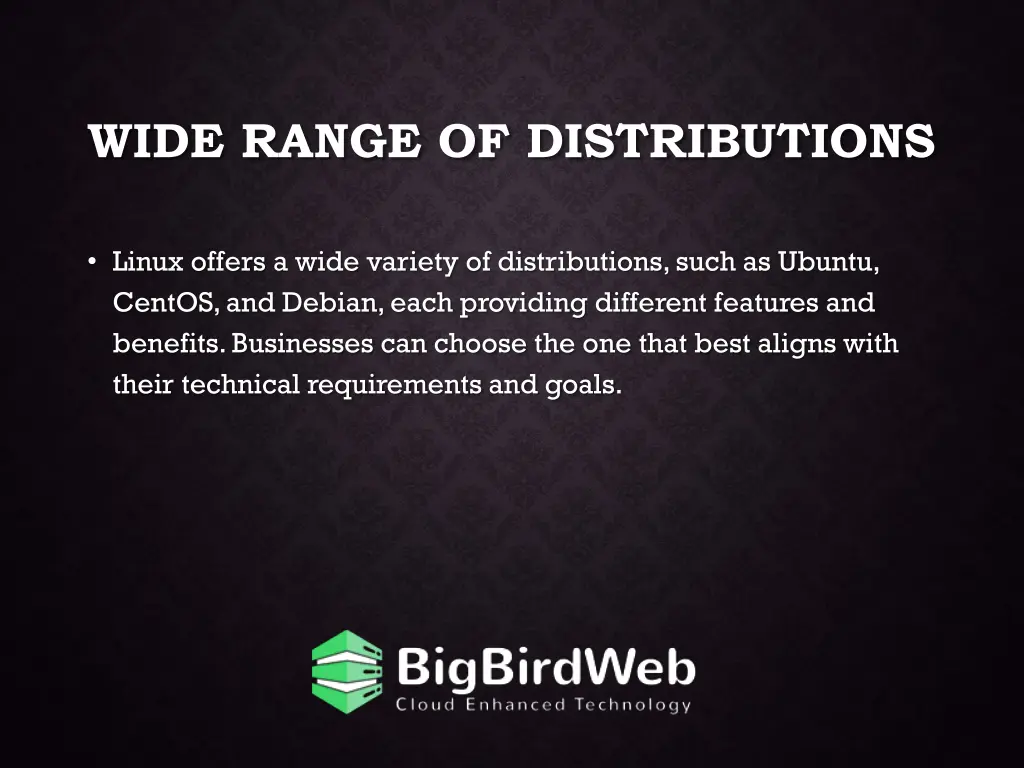 wide range of distributions