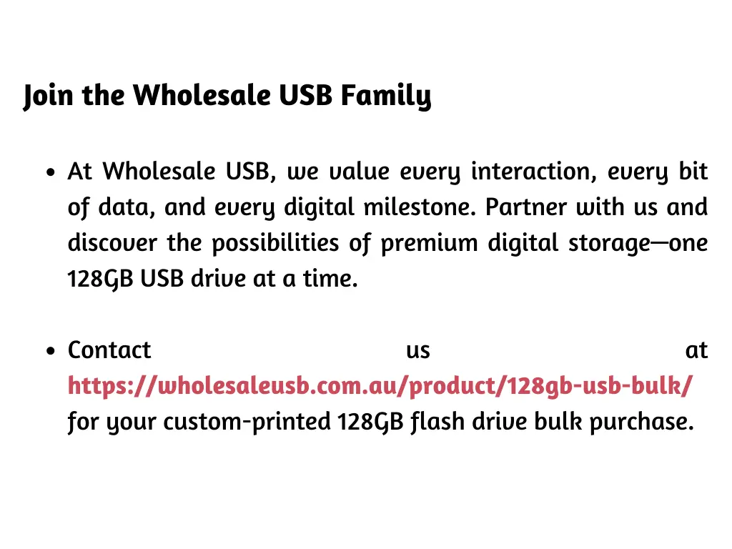 join the wholesale usb family