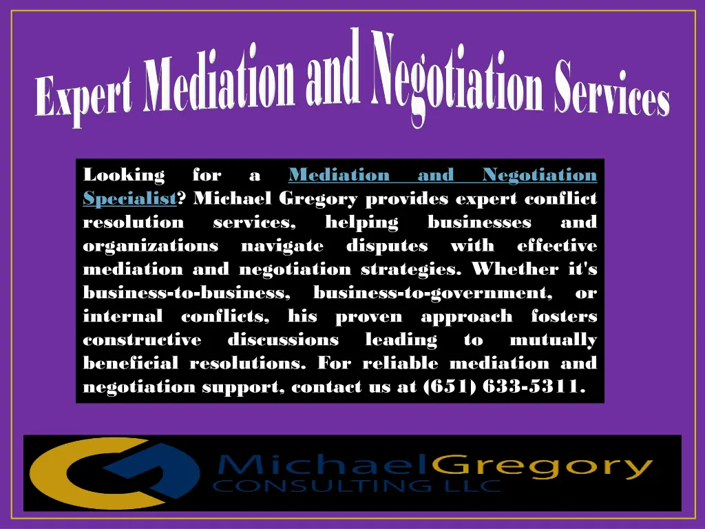 looking specialist michael gregory provides