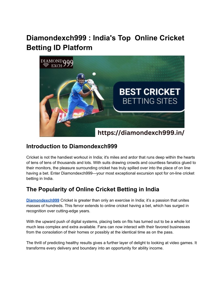 diamondexch999 india s top online cricket betting