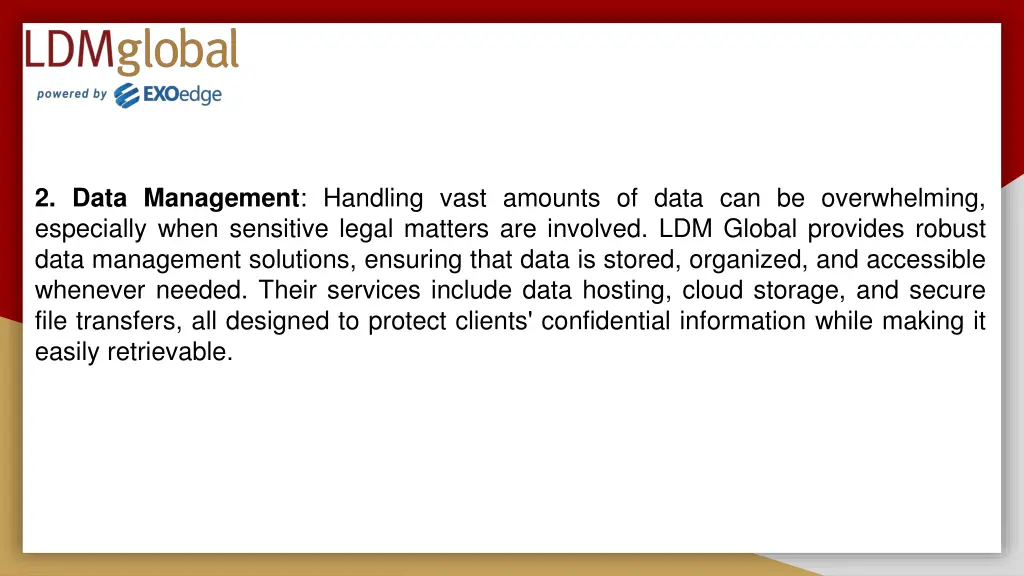 2 data management handling vast amounts of data