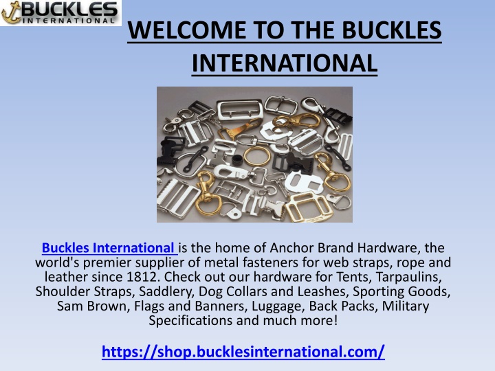 welcome to the buckles international