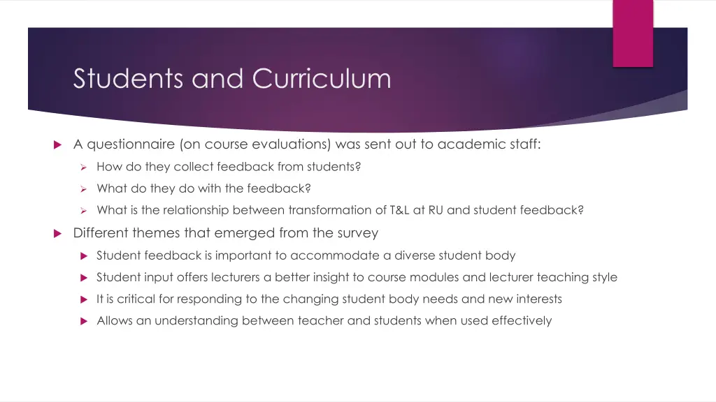 students and curriculum