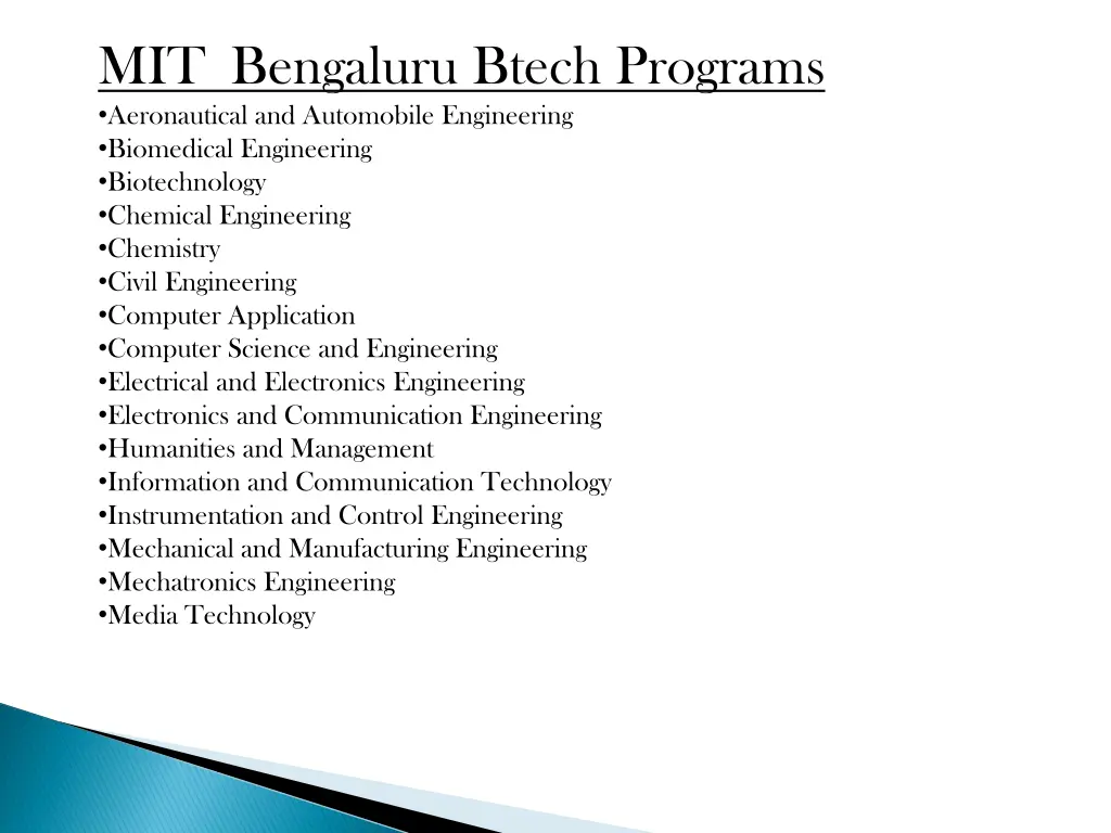 mit bengaluru btech programs aeronautical