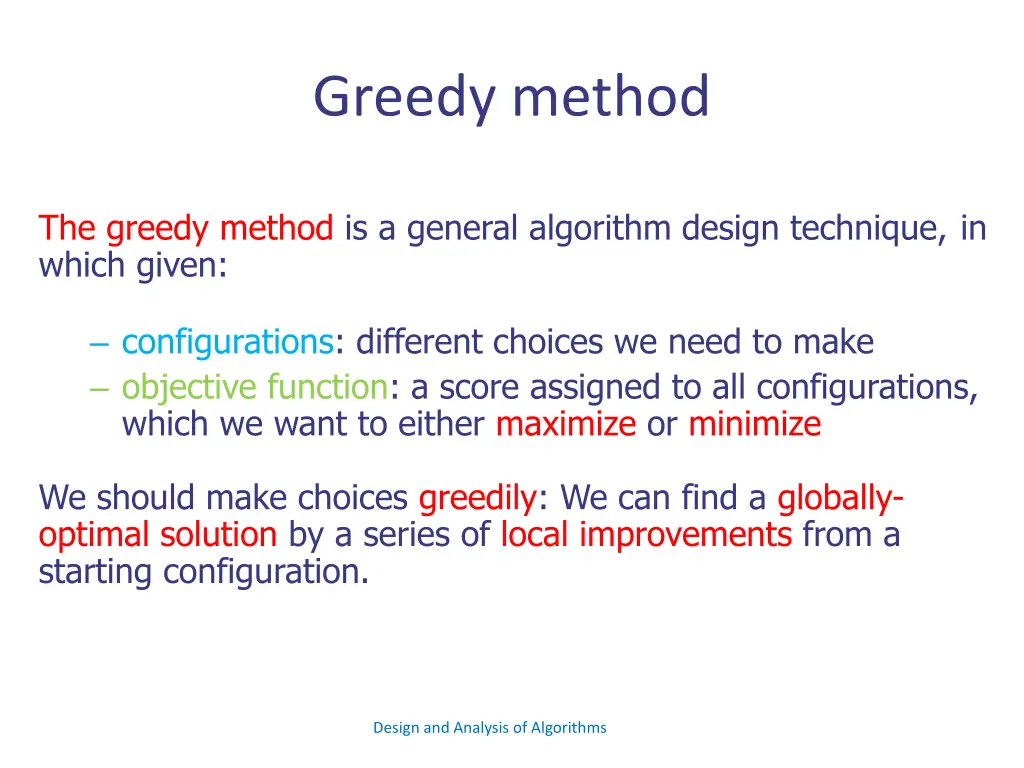 greedy method