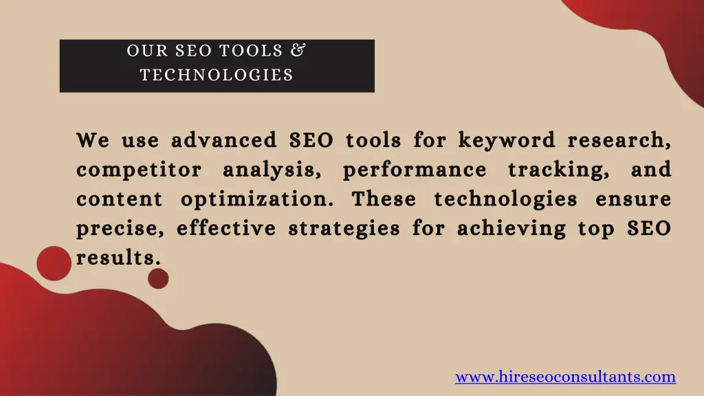 our seo tools technologies