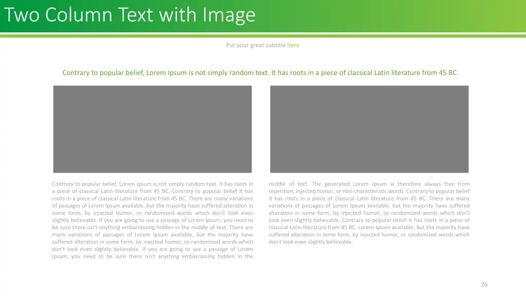 two column text with image