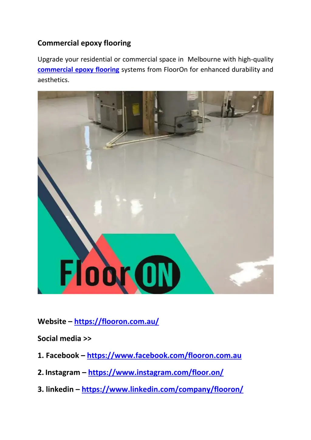 commercial epoxy flooring