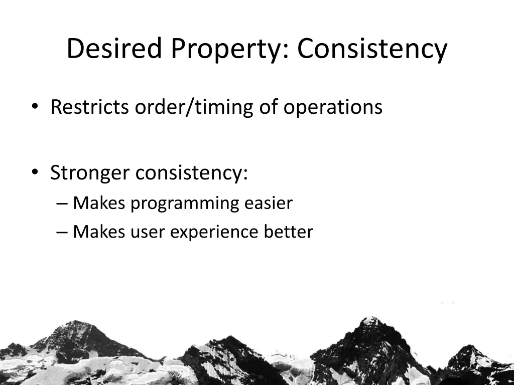 desired property consistency