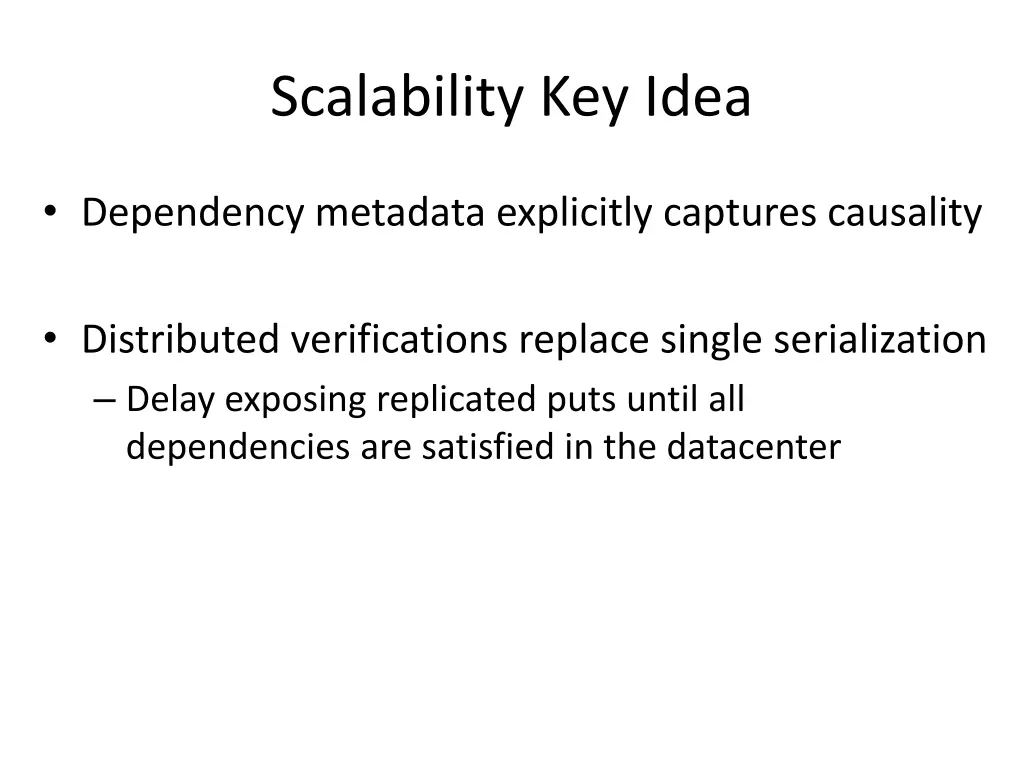 scalability key idea