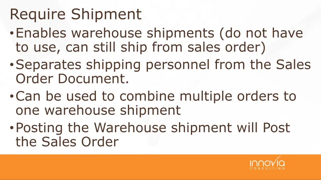 require shipment