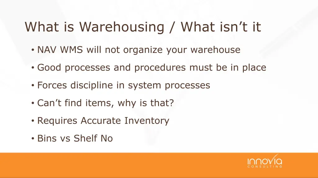 what is warehousing what isn t it