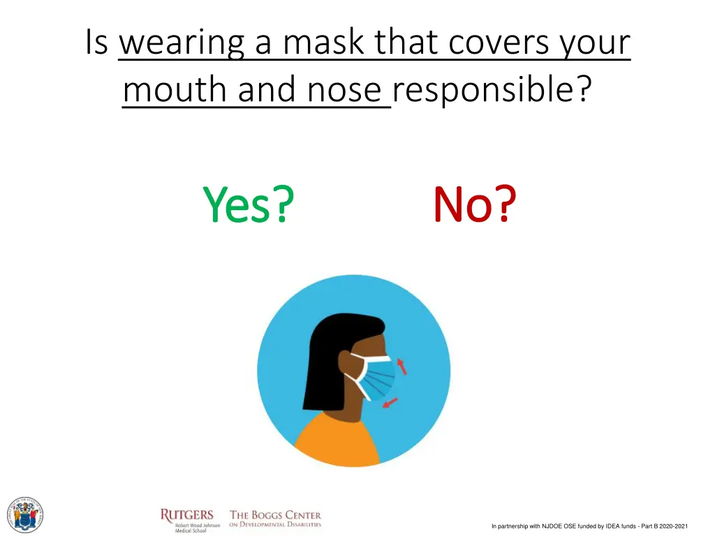 is wearing a mask that covers your mouth and nose