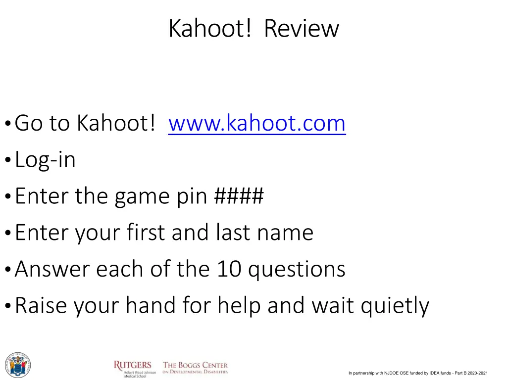 kahoot review