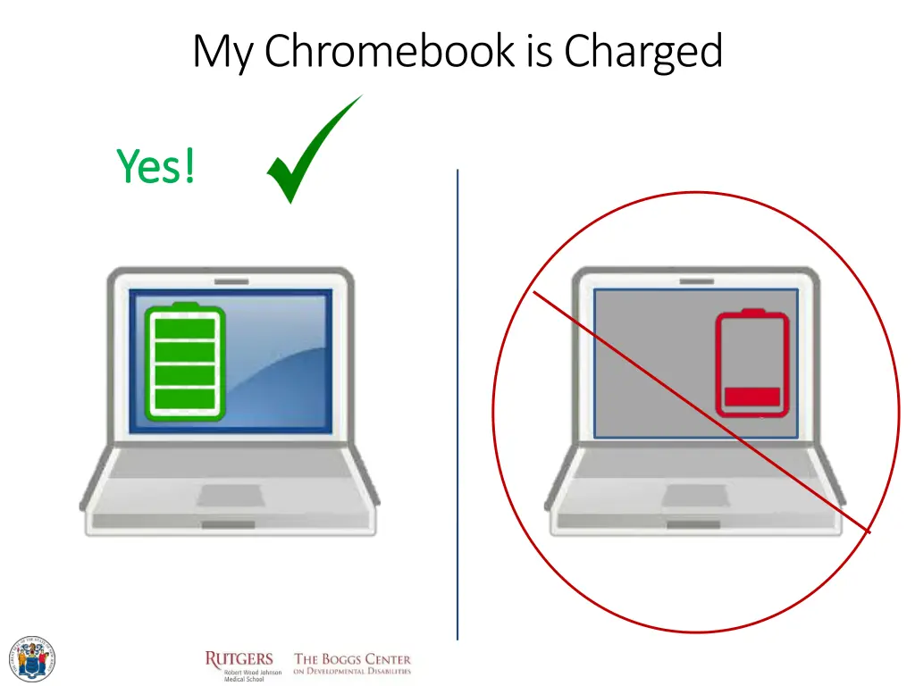 my chromebook is charged