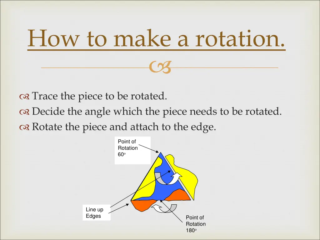 how to make a rotation